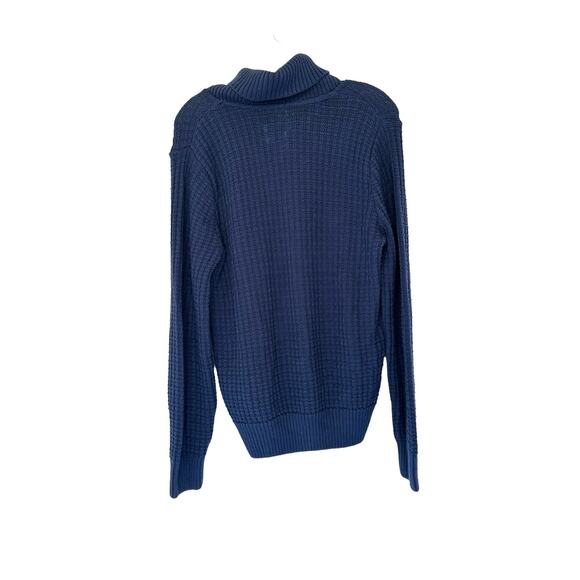 Arturo Calle Sweater Men's Blue Cross Neck Preppy Cable Knit Sweater  Small - Picture 8 of 10